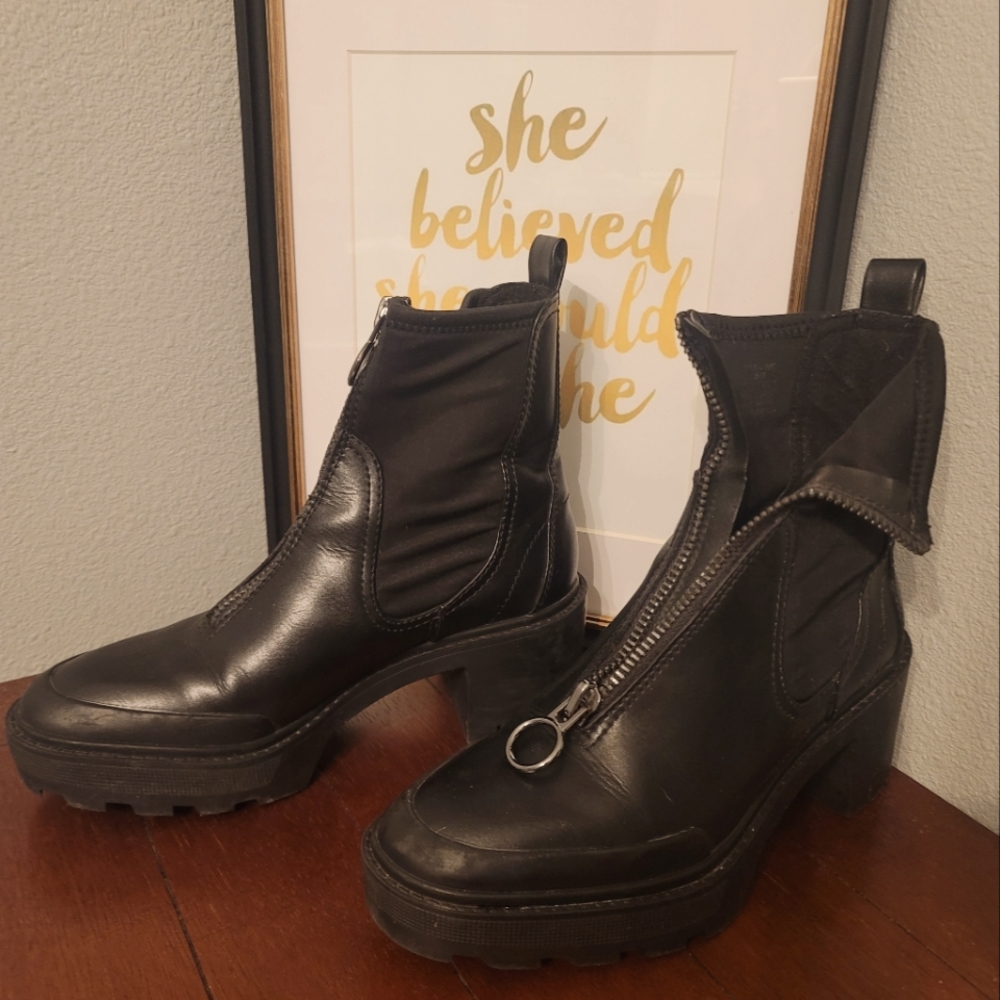 Zara Heel Boots UK Size 38/US size 7 1/2
